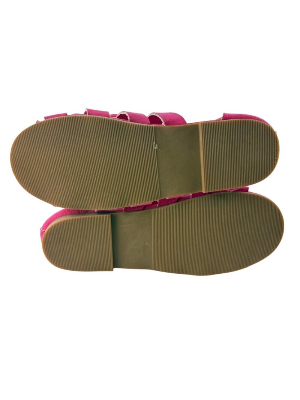 Makena Lane Girls Tall Gladiator Sandals in Faux Suede Bows Hot Pink Kids Size 1 - Picture 8 of 9